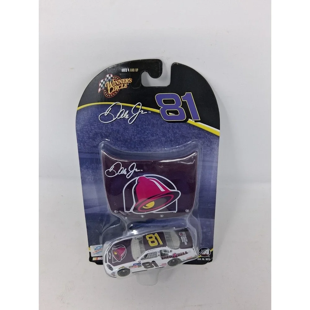 DALE EARNHARDT JR  #81 TACO BELL 1/64 DIECAST W/ HOOD MAGNET DISPLAY.  N